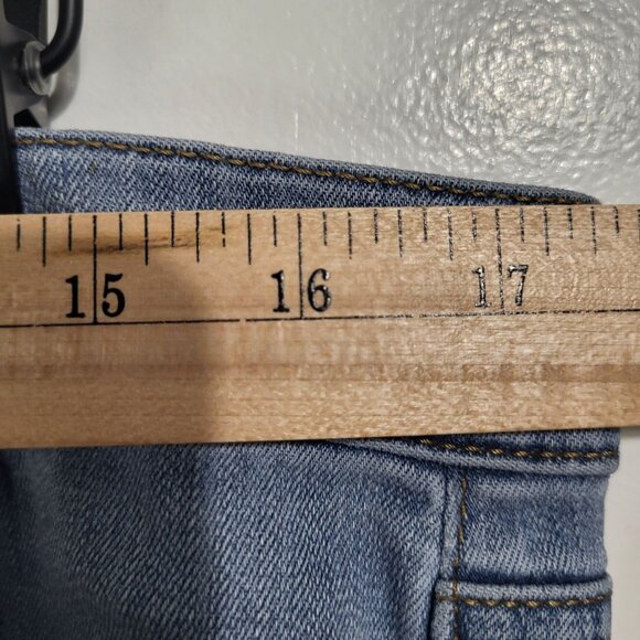 ANN TAYLOR Womens SZ 14 The Skinny Modern Fit Jeans Light Wash Raw Hem Ankle - Picture 8 of 13